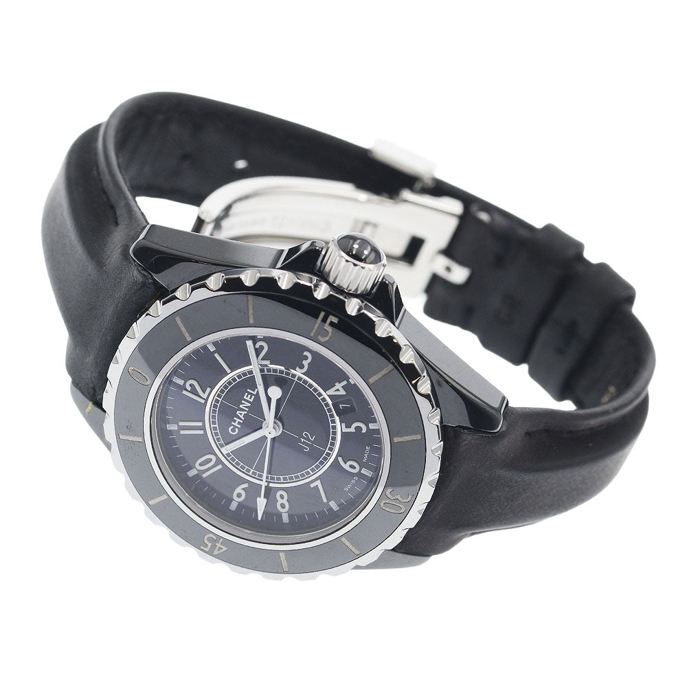 CHANEL J12 H0680 Black ceramic date black Dial Quartz Ladies Watch_946907