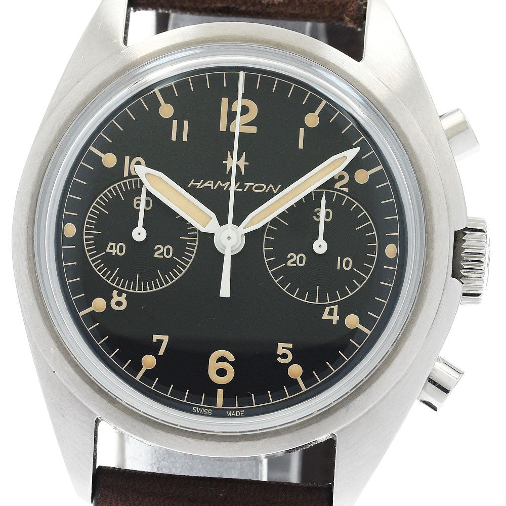 HAMILTON Khaki Aviation H764090 Chronograph Hand Winding Men's Watch_946908