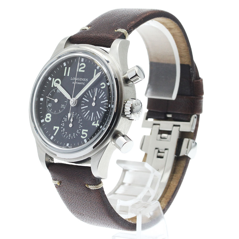 LONGINES Aviation Big Eye L2.816.4 Chronograph black Dial Automatic Men's_946909