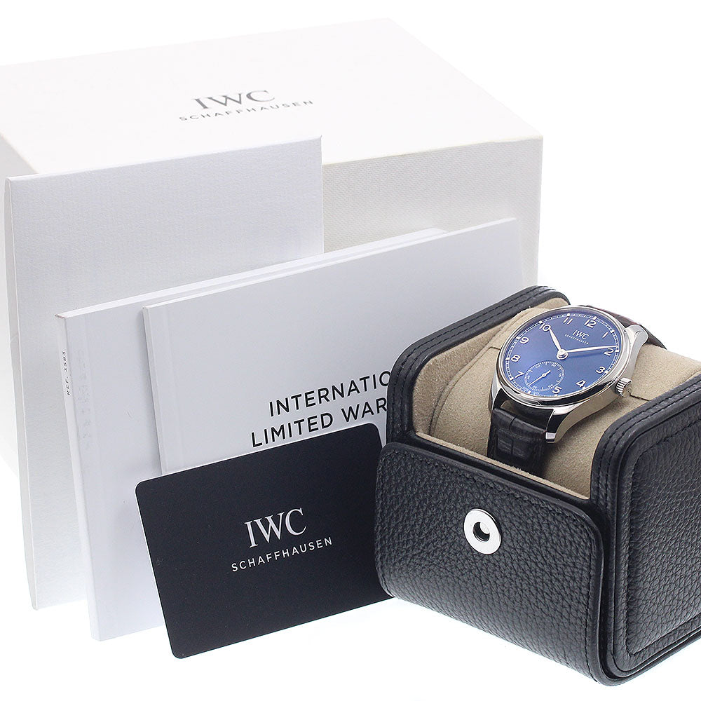 IWC SCHAFFHAUSEN Portugieser Automatic 40 IW358305 Small seconds Navy Dial Automatic Men's Watch_946915