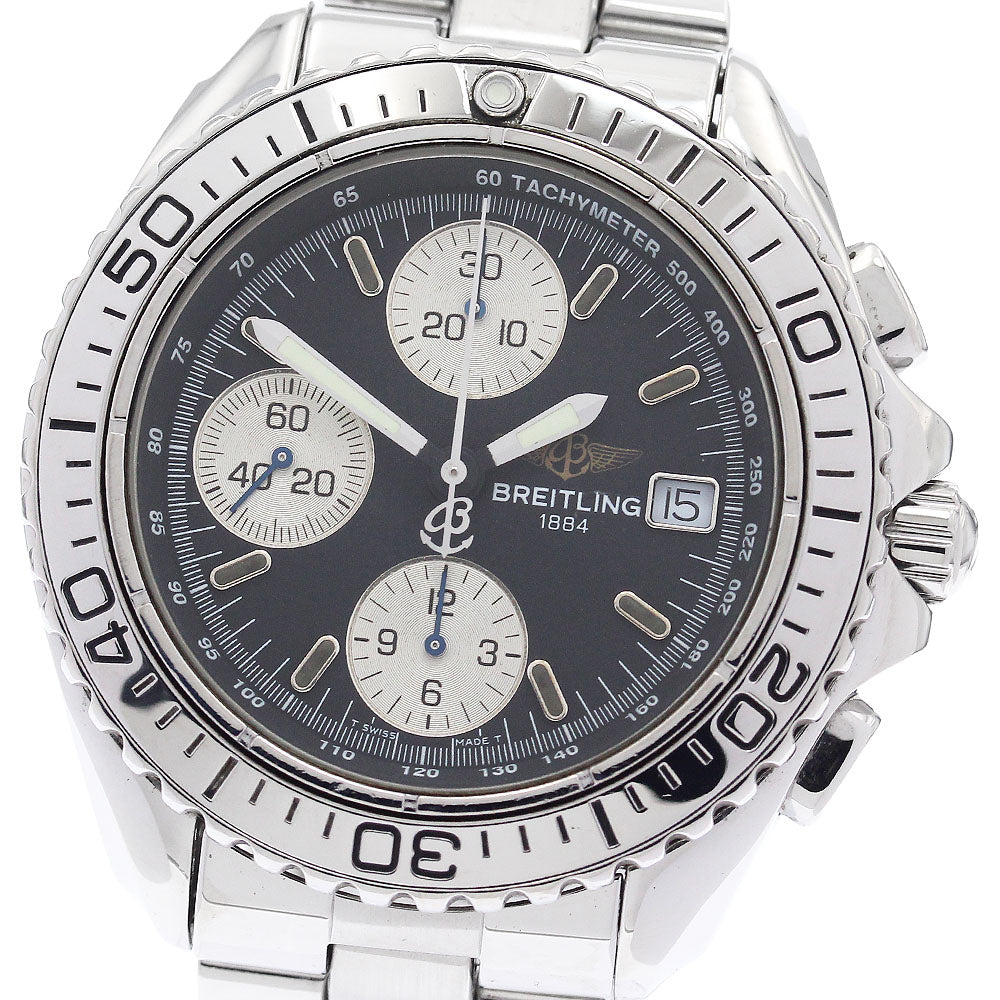 BREITLING Chrono Shark A13051 Date Black Dial Automatic Men's Watch_946962