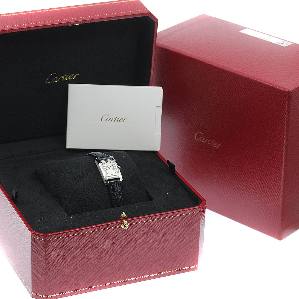 CARTIER Tank American mini WSTA0032 Silver Dial Quartz Ladies Watch_946976