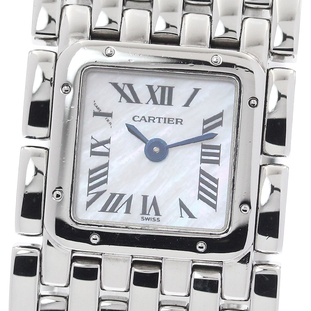 CARTIER PANTHERE Ribbon W61001T9 Shell dial White shell Dial Quartz Ladies Watch_946980