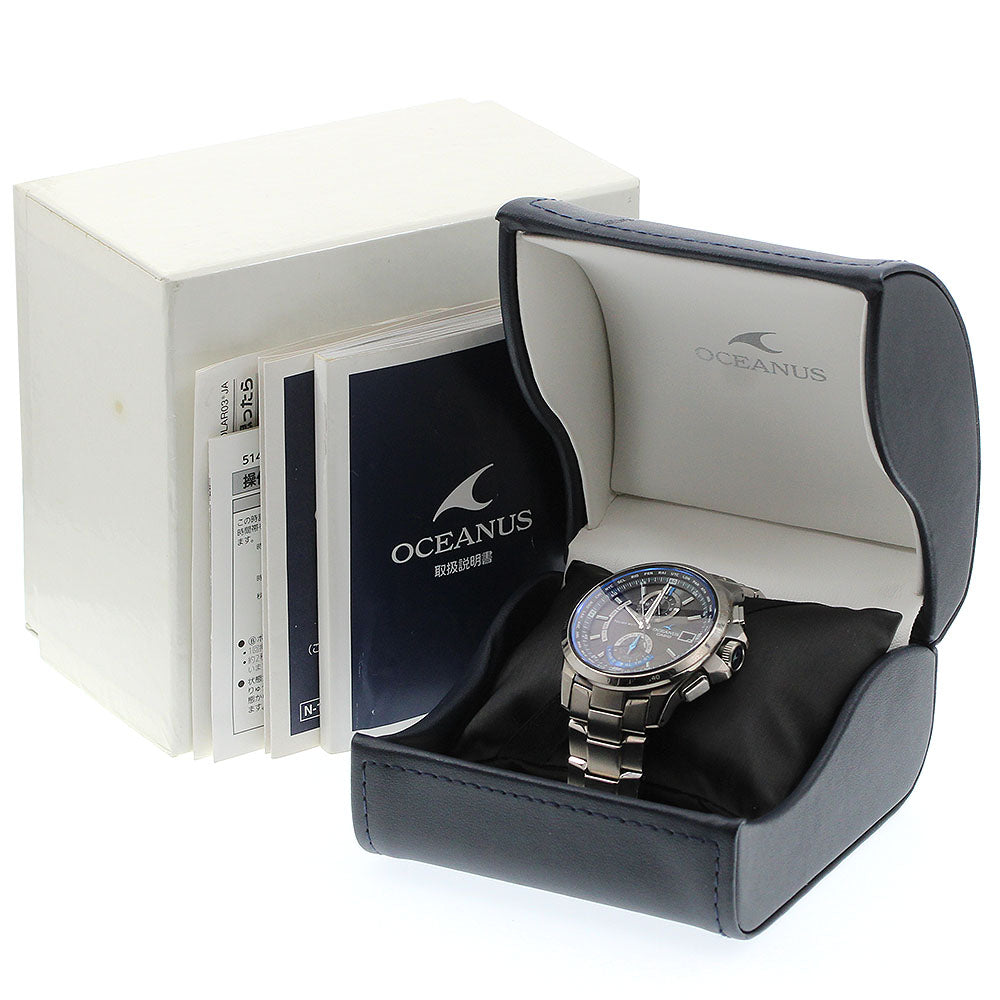 CASIO Oceanus OCW-T1000-1AJF Date Solar Powered Radio Men's Watch_946986