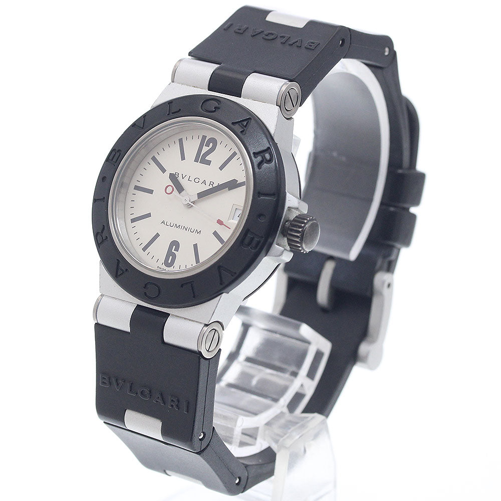 BVLGARI aluminum AL32TA Date Silver Dial Quartz Boy's Watch_946988