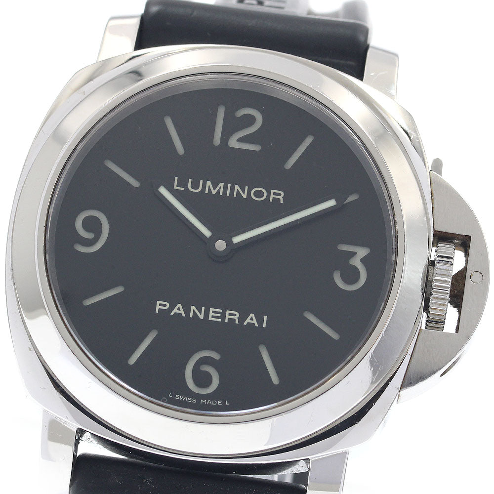 PANERAI Luminor Base 44MM PAM00112 Black Dial Hand Winding Men's Watch_946996