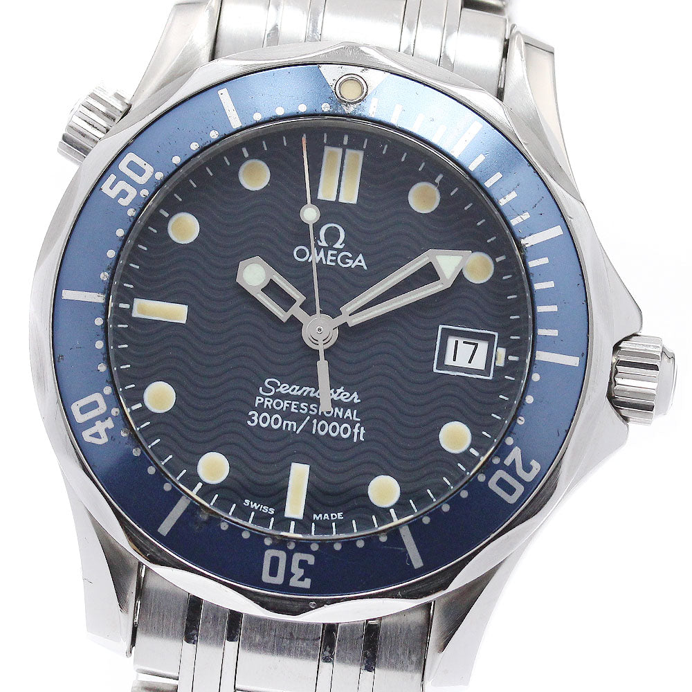 OMEGA Seamaster300 2561.80 Date Navy Dial Quartz Boy's Watch_947002