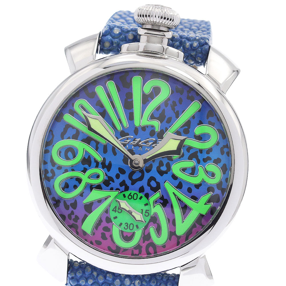 GaGa MILANO Manuale48 5010.ART.03S Limited to 300 Blue / pink Dial Hand Winding Men's Watch_947010