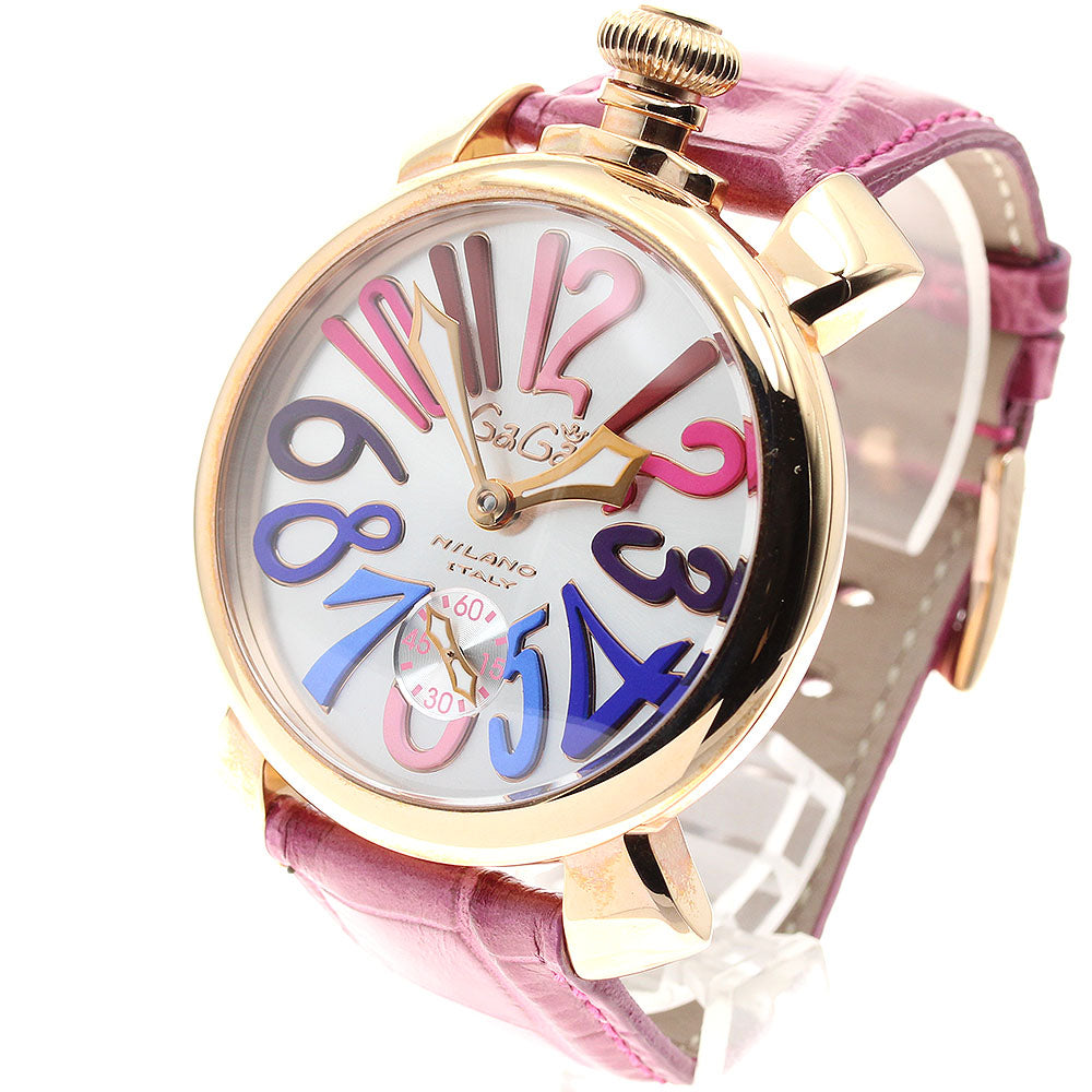 GaGa MILANO Manuale48 5011.09S Silver Dial Hand Winding Men's Watch_947011