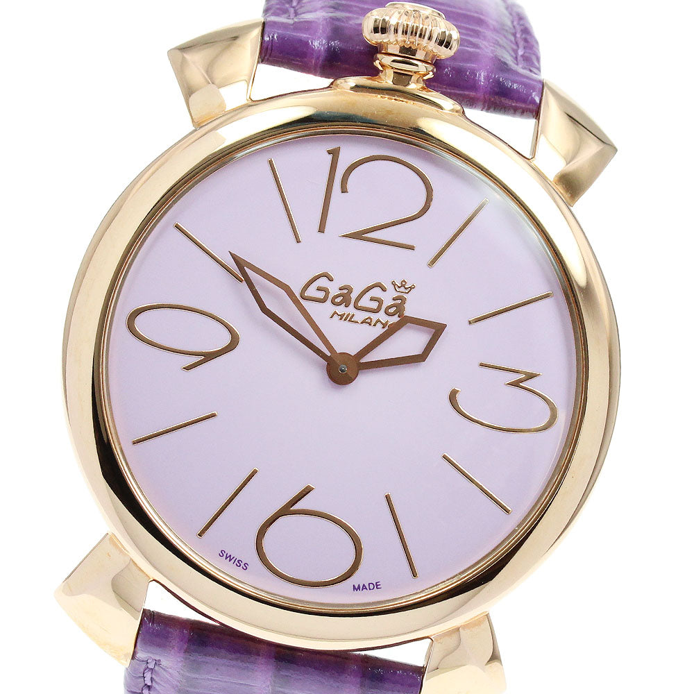 GaGa MILANO Manuale Thin 46MM 5091.02 purple Dial Quartz Men's Watch_947016