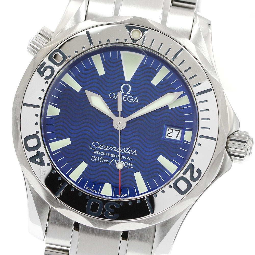 OMEGA Seamaster300 2263.80 Date blue Dial Quartz Boy's Watch_947097