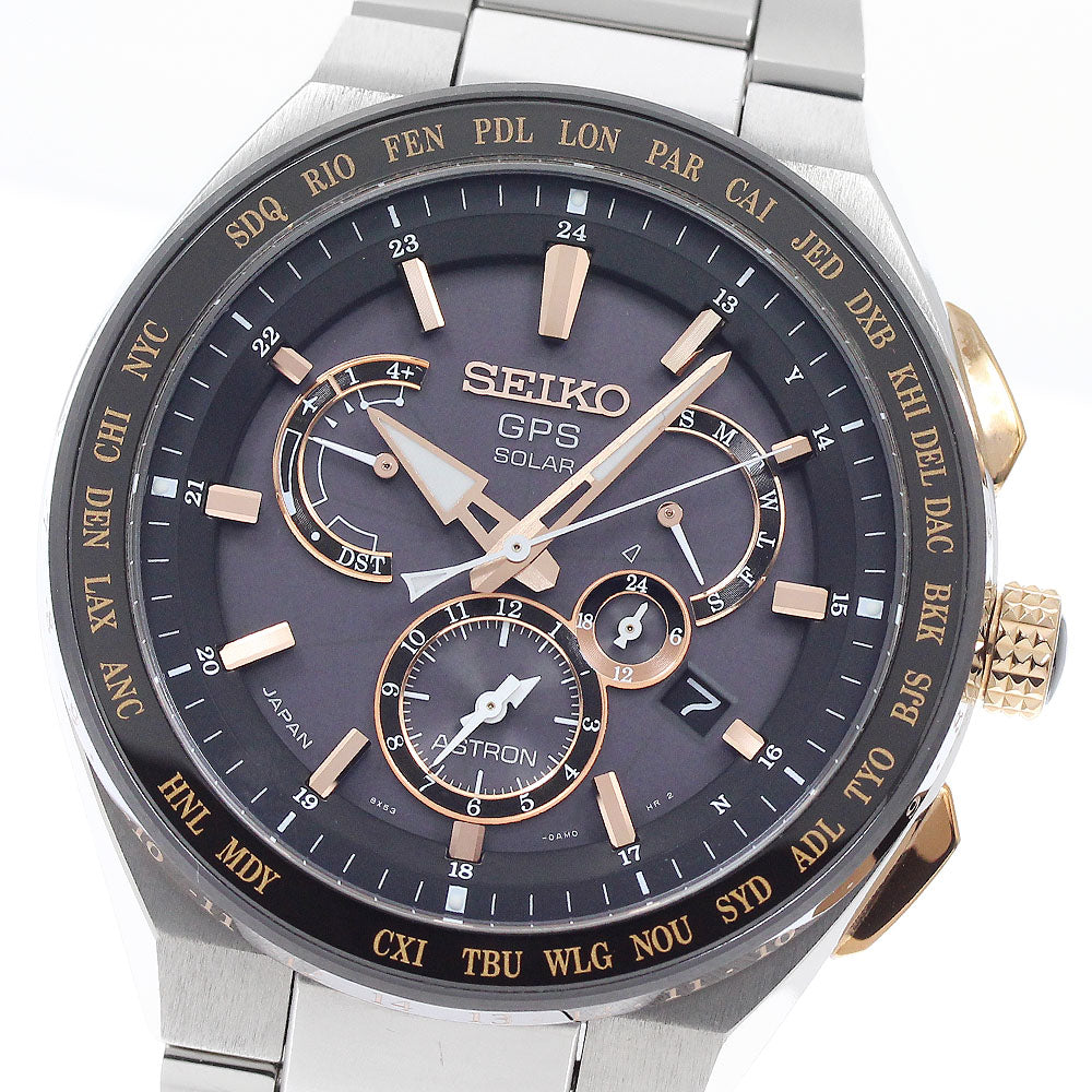 SEIKO Astron 8X53-0AV0-2/SBXB125 GPS black Dial Solar Powered Radio Men's_947100