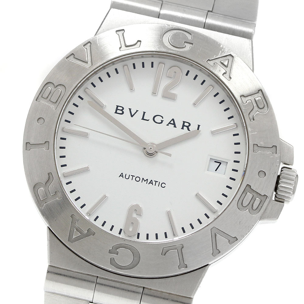 BVLGARI Diagono Sports LCV38S Date White Dial Automatic Men's Watch_947125