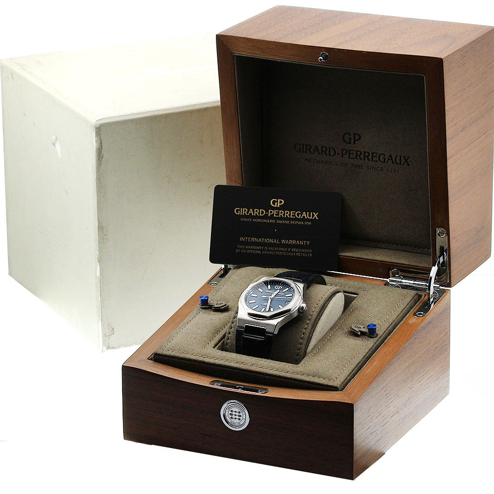 GIRARD PERREGAUX Lore art 81010 Date blue Dial Automatic Men's Watch_947134