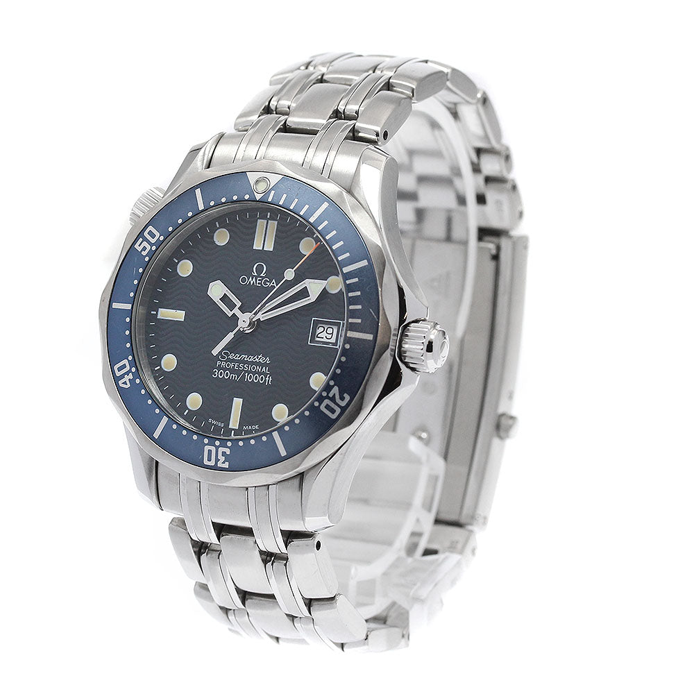 OMEGA Seamaster300 2561.80 Date Navy Dial Quartz Boy's Watch_947230