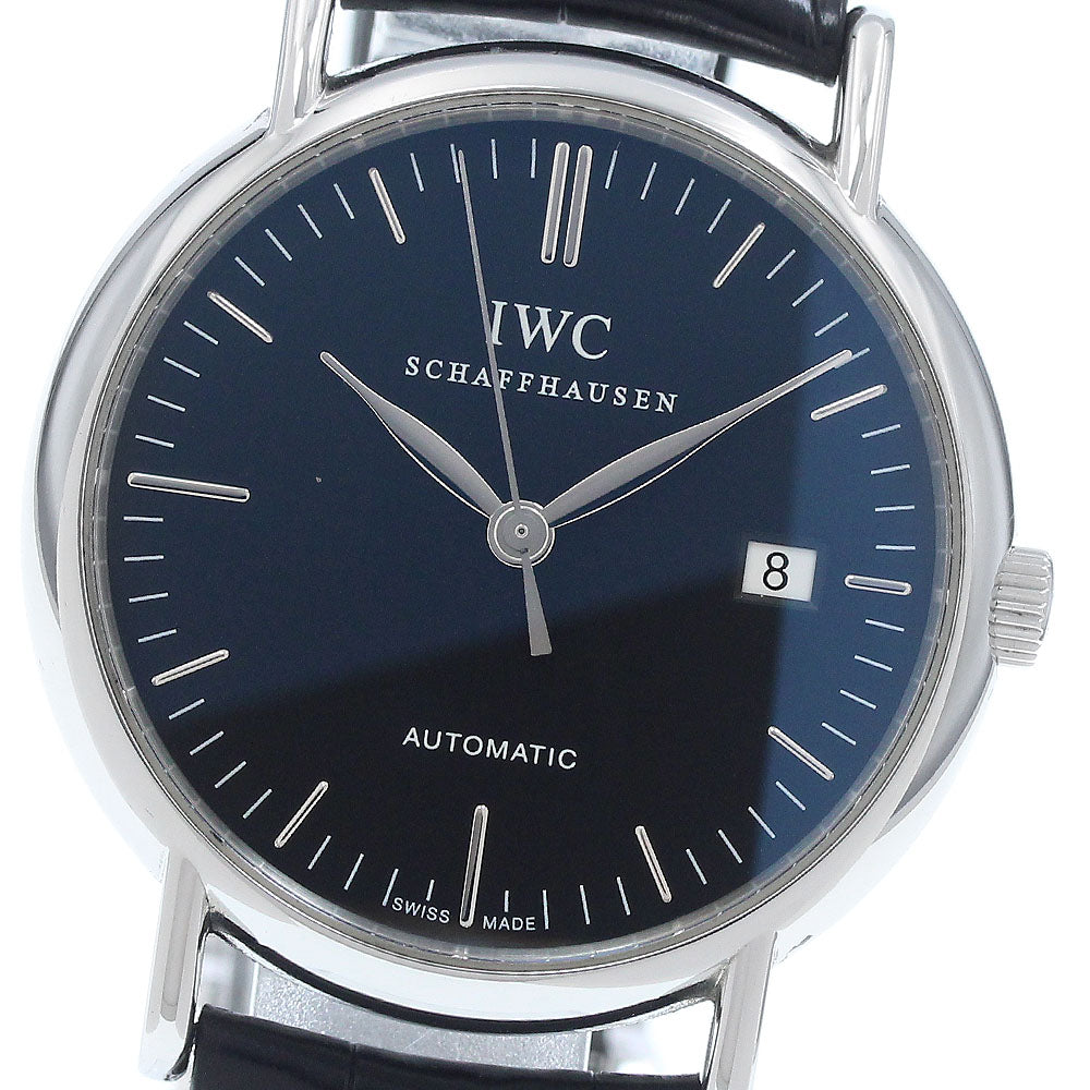 IWC SCHAFFHAUSEN Portofino IW356308 Date black Dial Automatic Men's Watch_947272