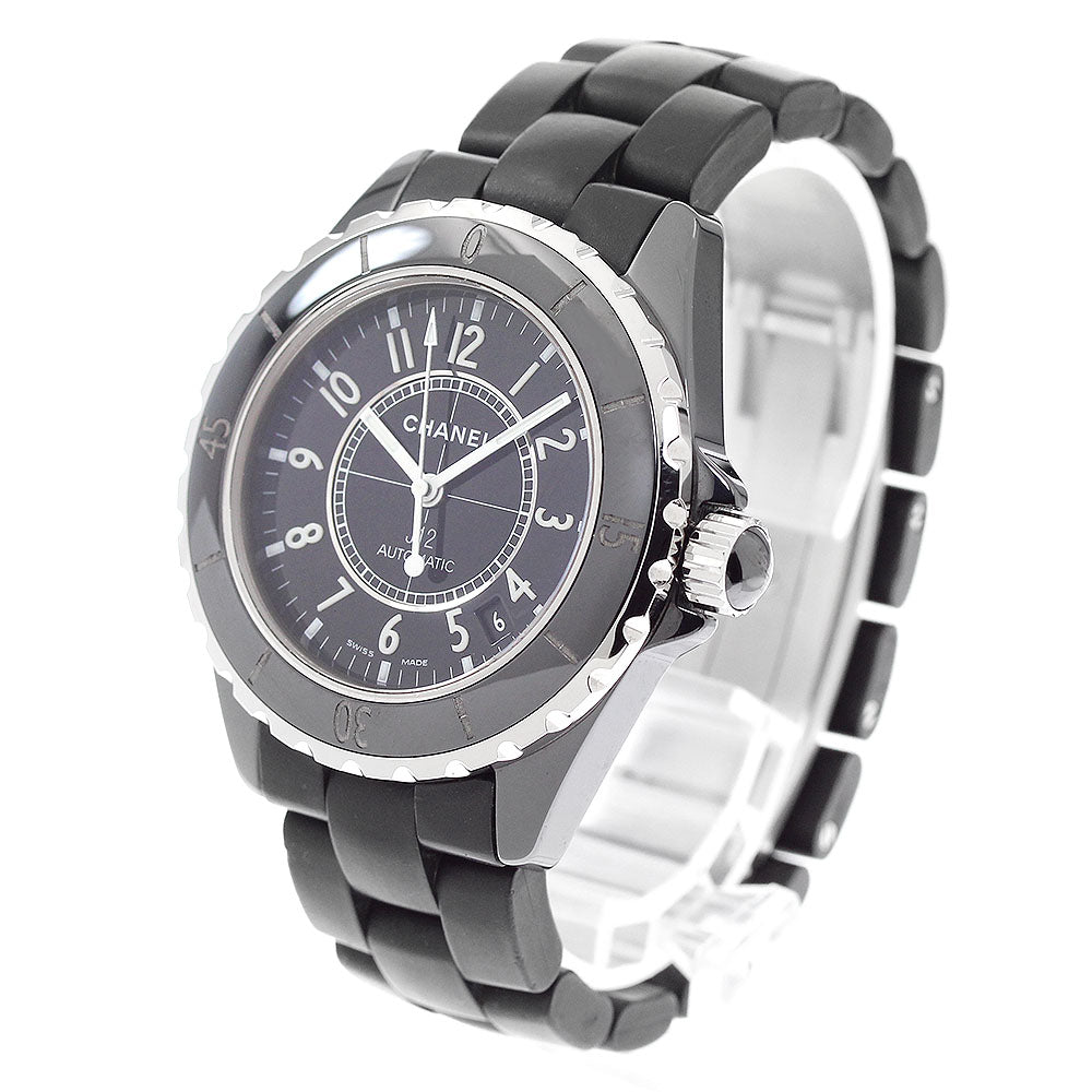 CHANEL J12 black ceramic H0684 38mm Rubber Bracelet Automatic Men's Watch_947276