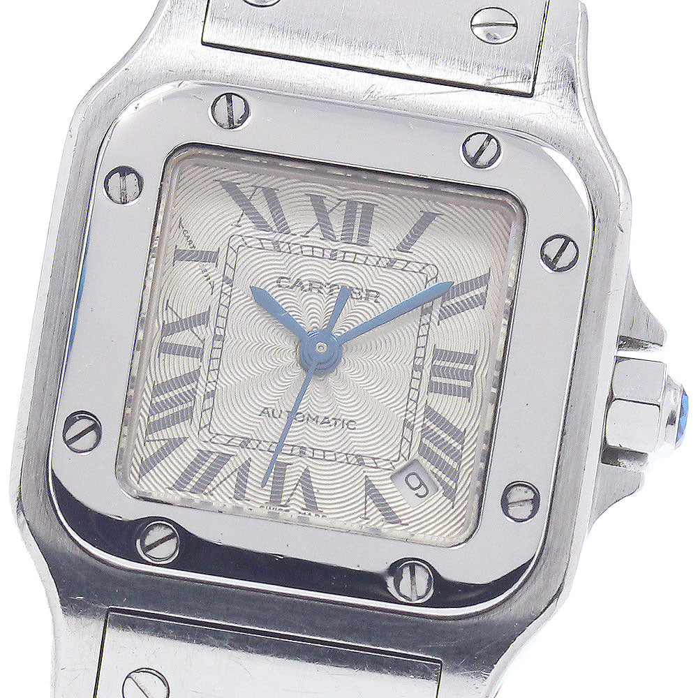 CARTIER Santos GalbeeSM W20062D6 Date Silver Dial Automatic Ladies Watch_947310