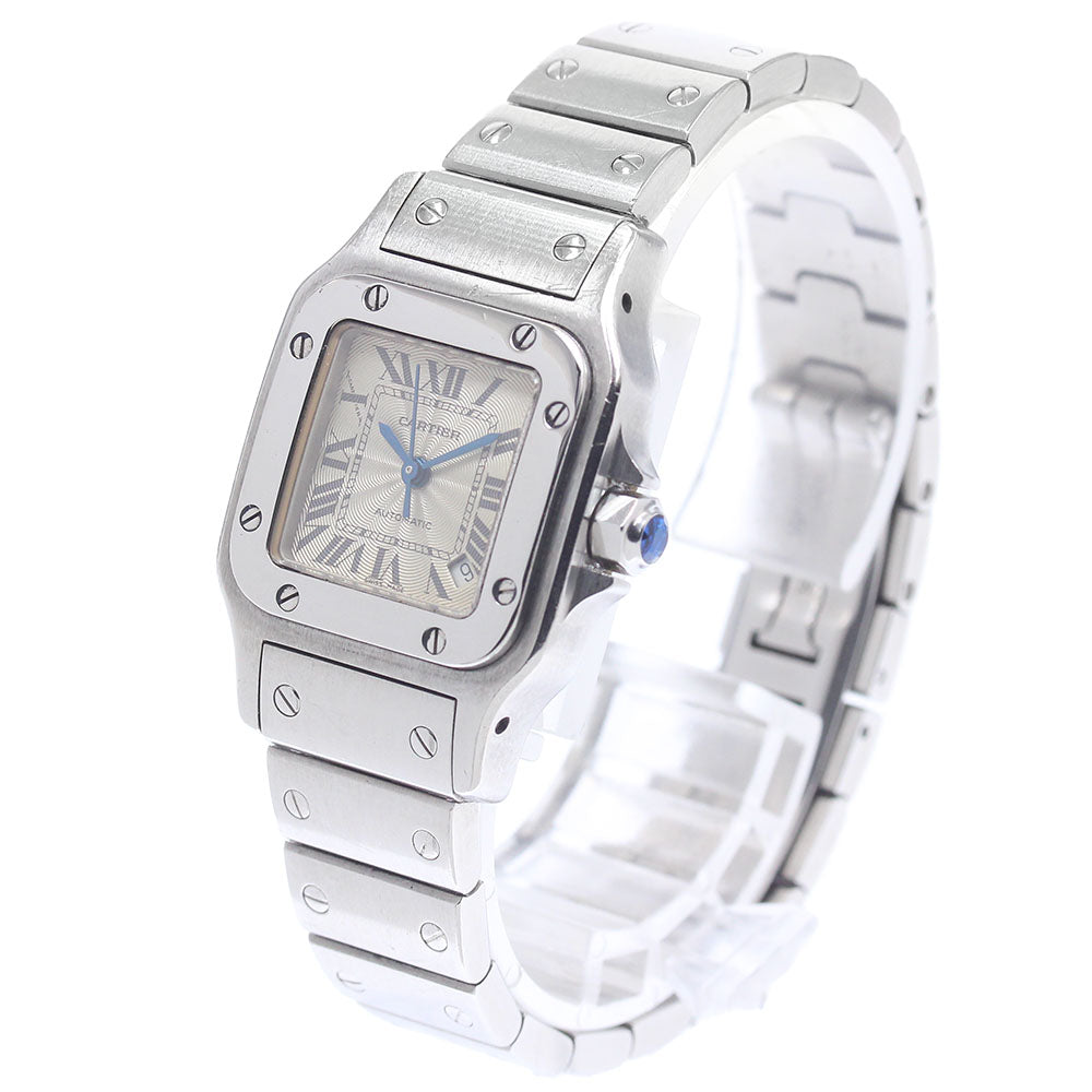 CARTIER Santos GalbeeSM W20062D6 Date Silver Dial Automatic Ladies Watch_947310
