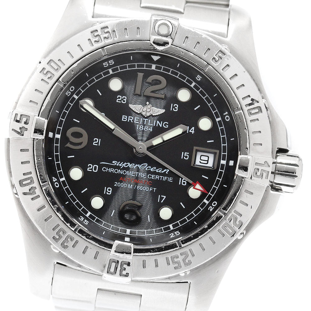 BREITLING Super Ocean Steel Fish A17390 black Dial Automatic Men's Watch_947315