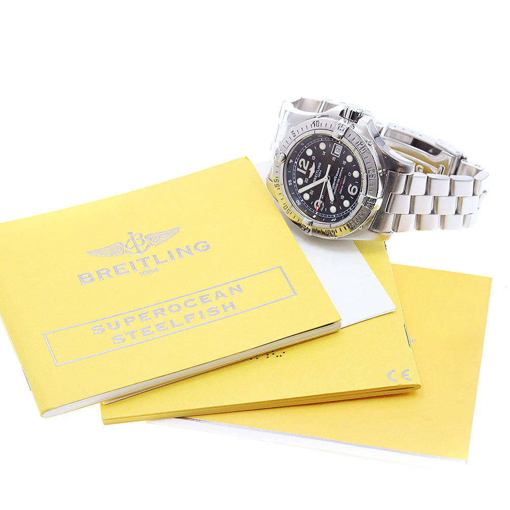 BREITLING Super Ocean Steel Fish A17390 black Dial Automatic Men's Watch_947315