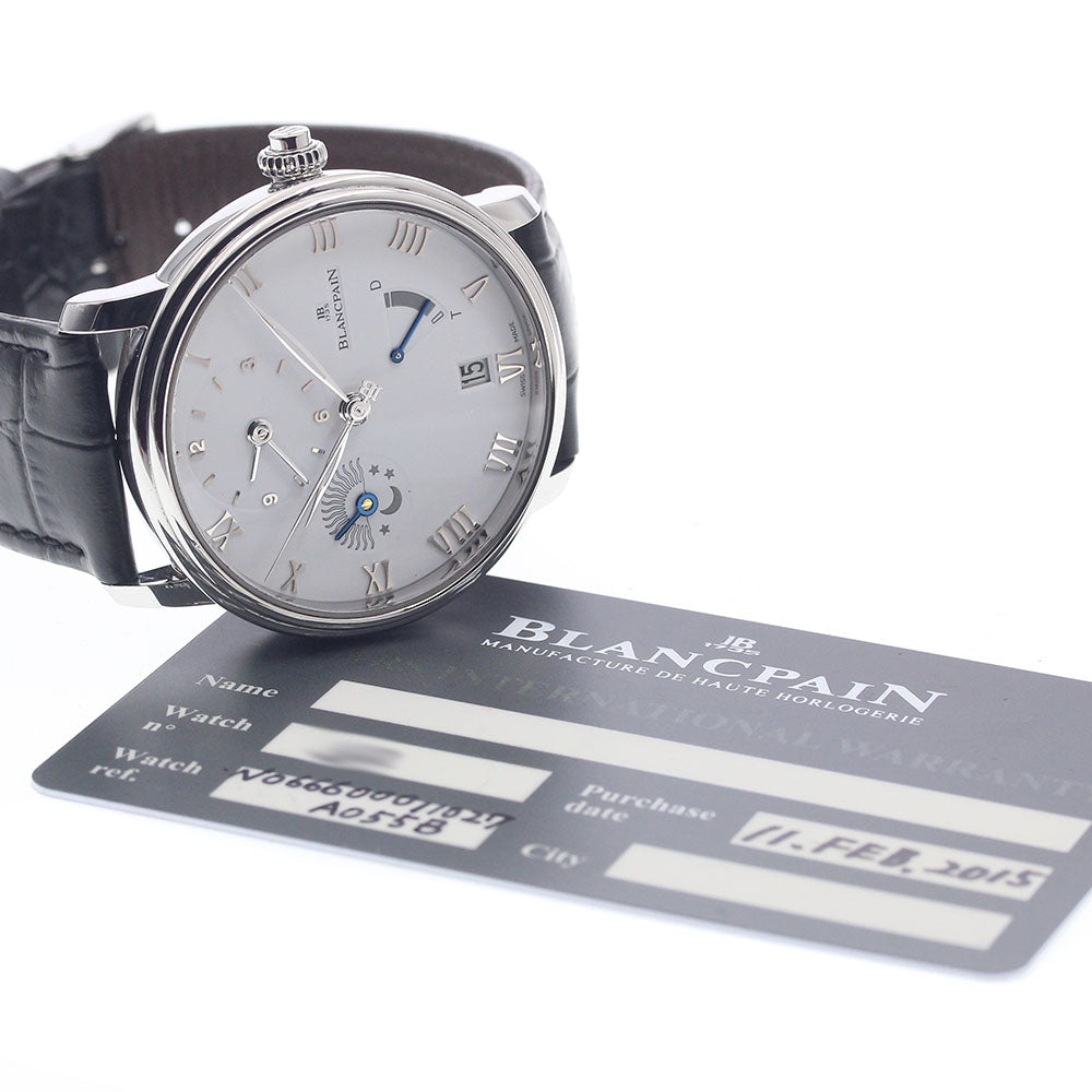 Blancpain Villeret Halftime Zone 6660-1127-55B Day & Night white Dial Automatic Men's Watch_947326