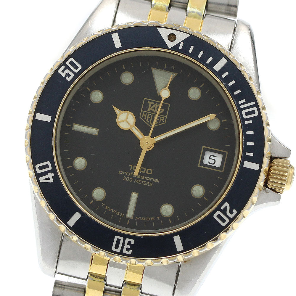 TAG HEUER 1000 Professional 980.020N Date black Dial Quartz Men's Watch_947410