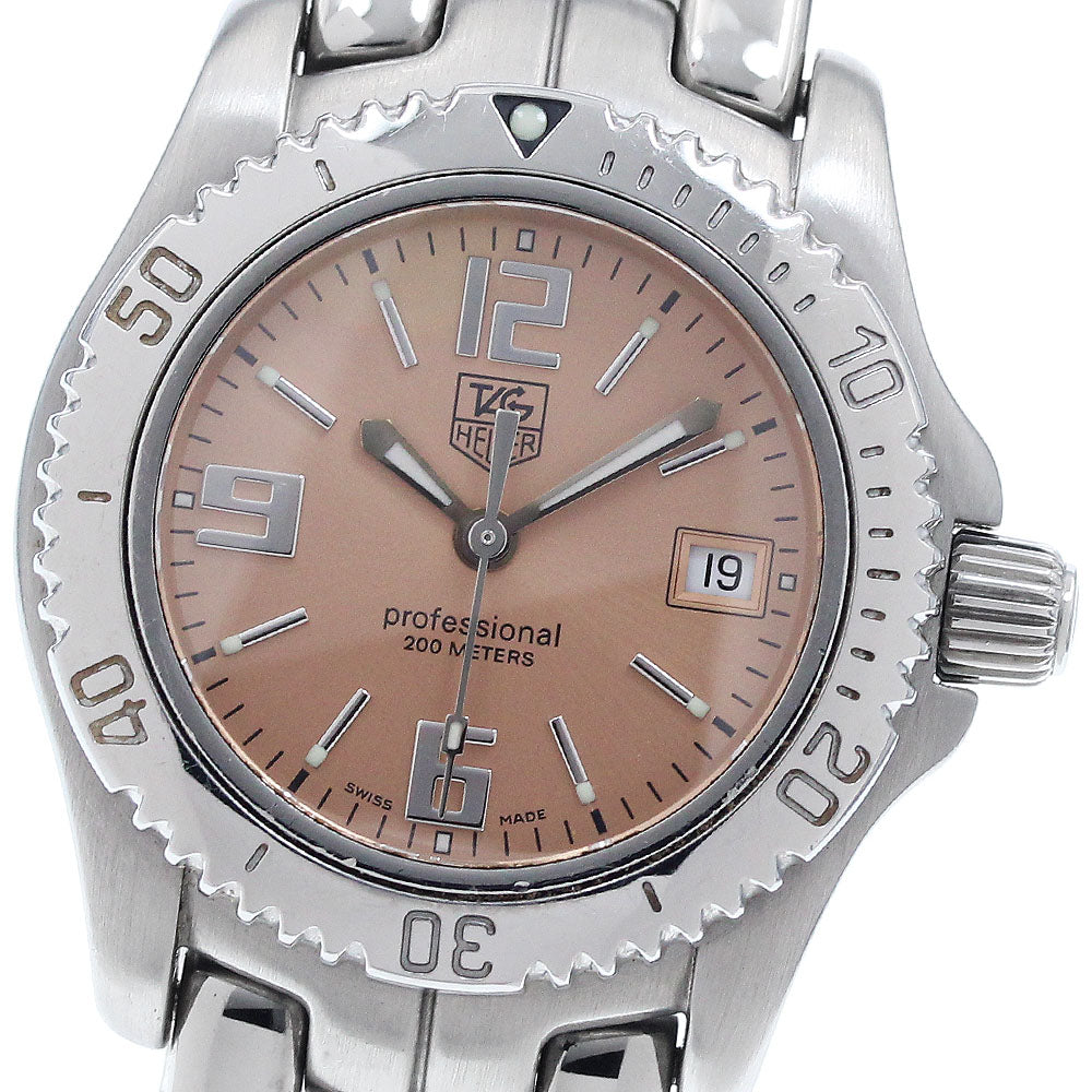 TAG HEUER Link WT1311 Date salmon pink Dial Quartz Ladies Watch_947434