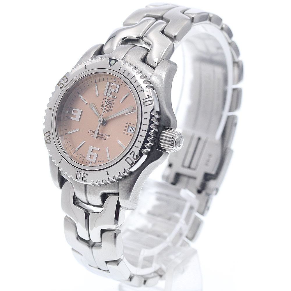 TAG HEUER Link WT1311 Date salmon pink Dial Quartz Ladies Watch_947434