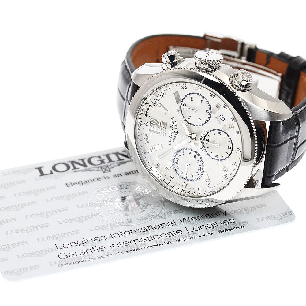 LONGINES Gran Vitez L3.635.4 Chronograph Silver Dial Automatic Men's Watch_947436