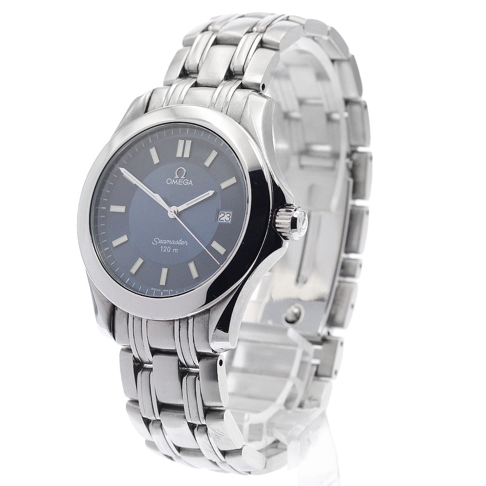 OMEGA Seamaster120 2511.82 Date Navy Dial Quartz Men's Watch_947465