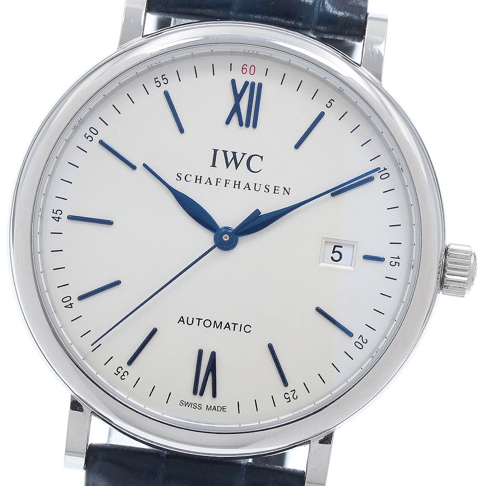 IWC SCHAFFHAUSEN Portofino IW356527 Date Silver Dial Automatic Men's Watch_948022