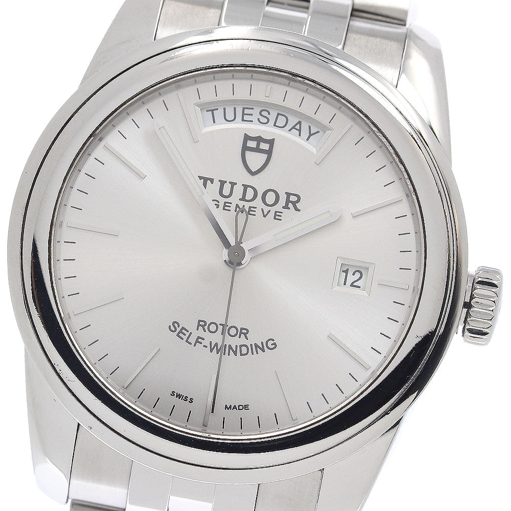 TUDOR Glamor Date Day 56000 Silver Dial Automatic Men's Watch_948028
