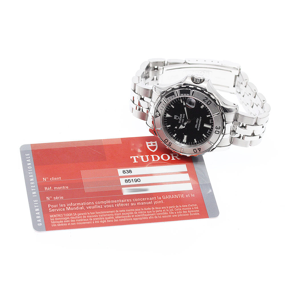 TUDOR Hydro note 85190 Date black Dial Automatic Men's Watch_948039
