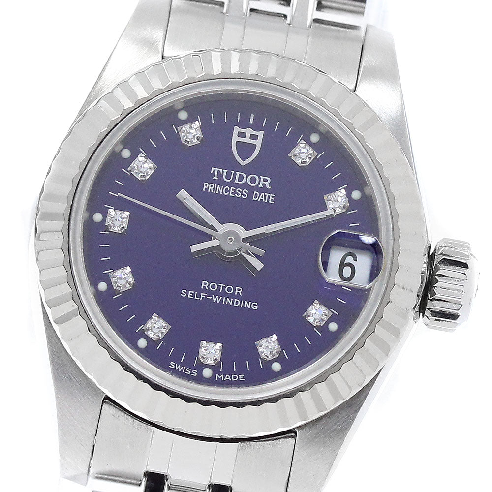 TUDOR Princess Date 92514 WG bezel 10P blue Dial Automatic Ladies Watch_948051