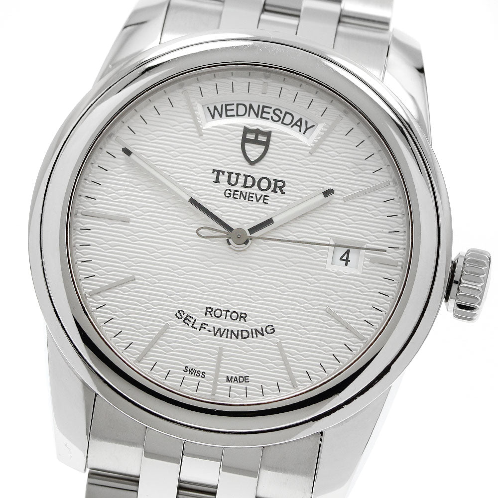 TUDOR Glamor Date Day 56000 Silver Dial Automatic Men's Watch_948072