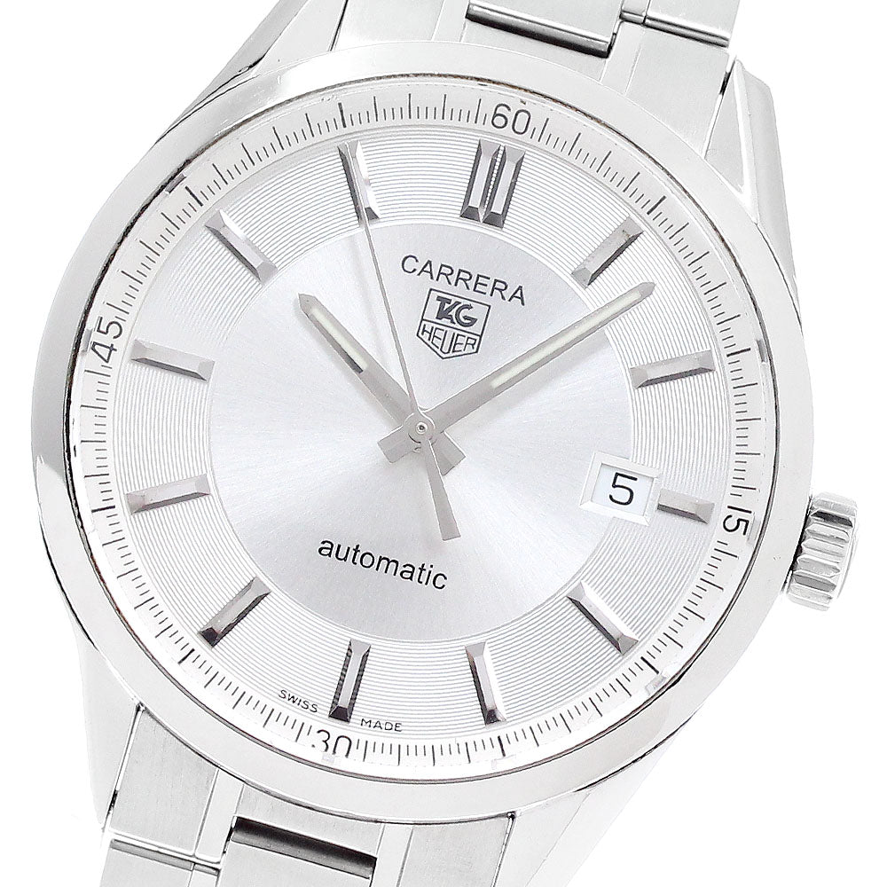 TAG HEUER Carrera Caliber 5 WV211A-0 Date Silver Dial Automatic Men's_948076