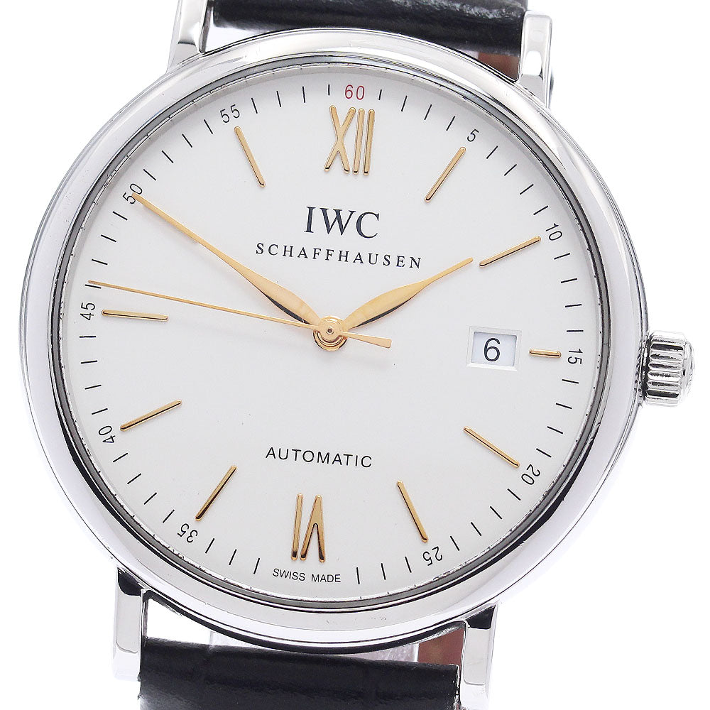 IWC SCHAFFHAUSEN Portofino IW356517 Date Silver Dial Automatic Men's Watch_948078