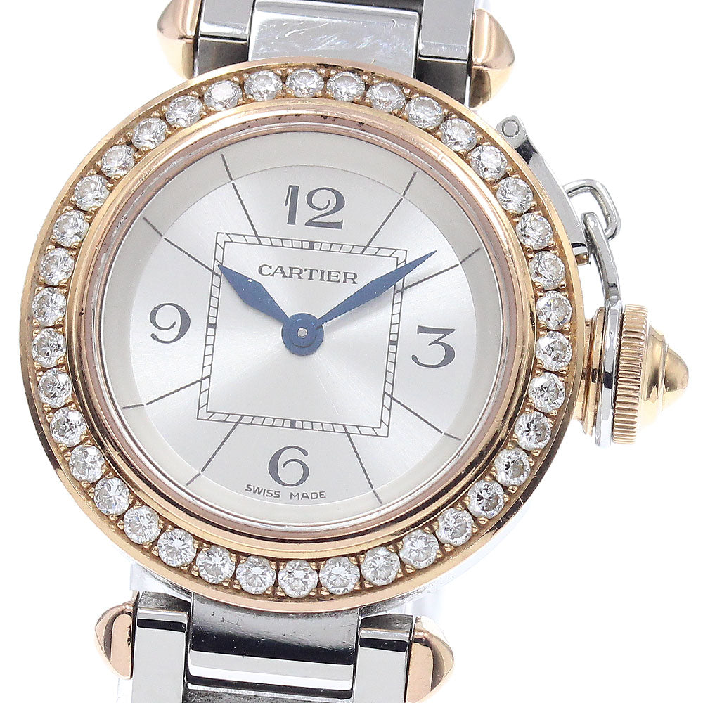 CARTIER Mispacha WJ124021 18K rose gold diamond bezel Quartz Ladies Watch_948216