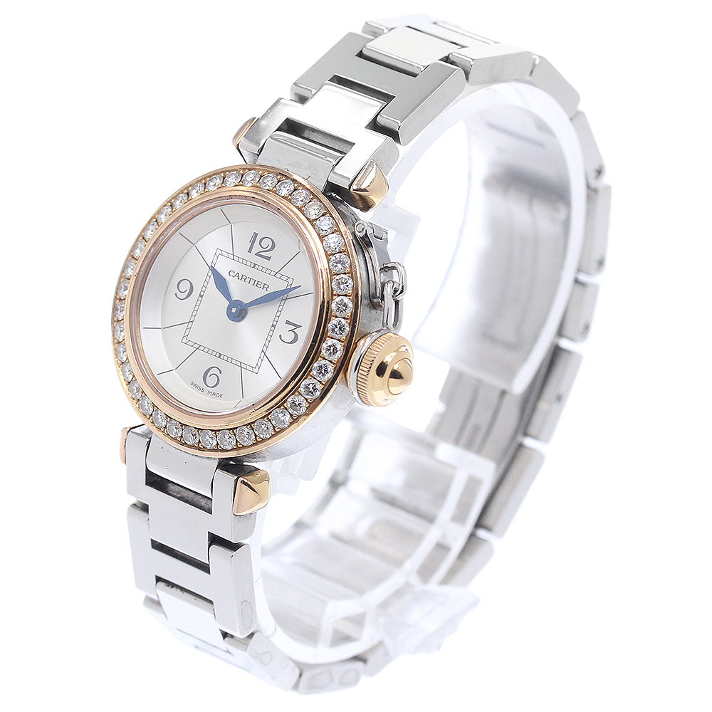 CARTIER Mispacha WJ124021 18K rose gold diamond bezel Quartz Ladies Watch_948216