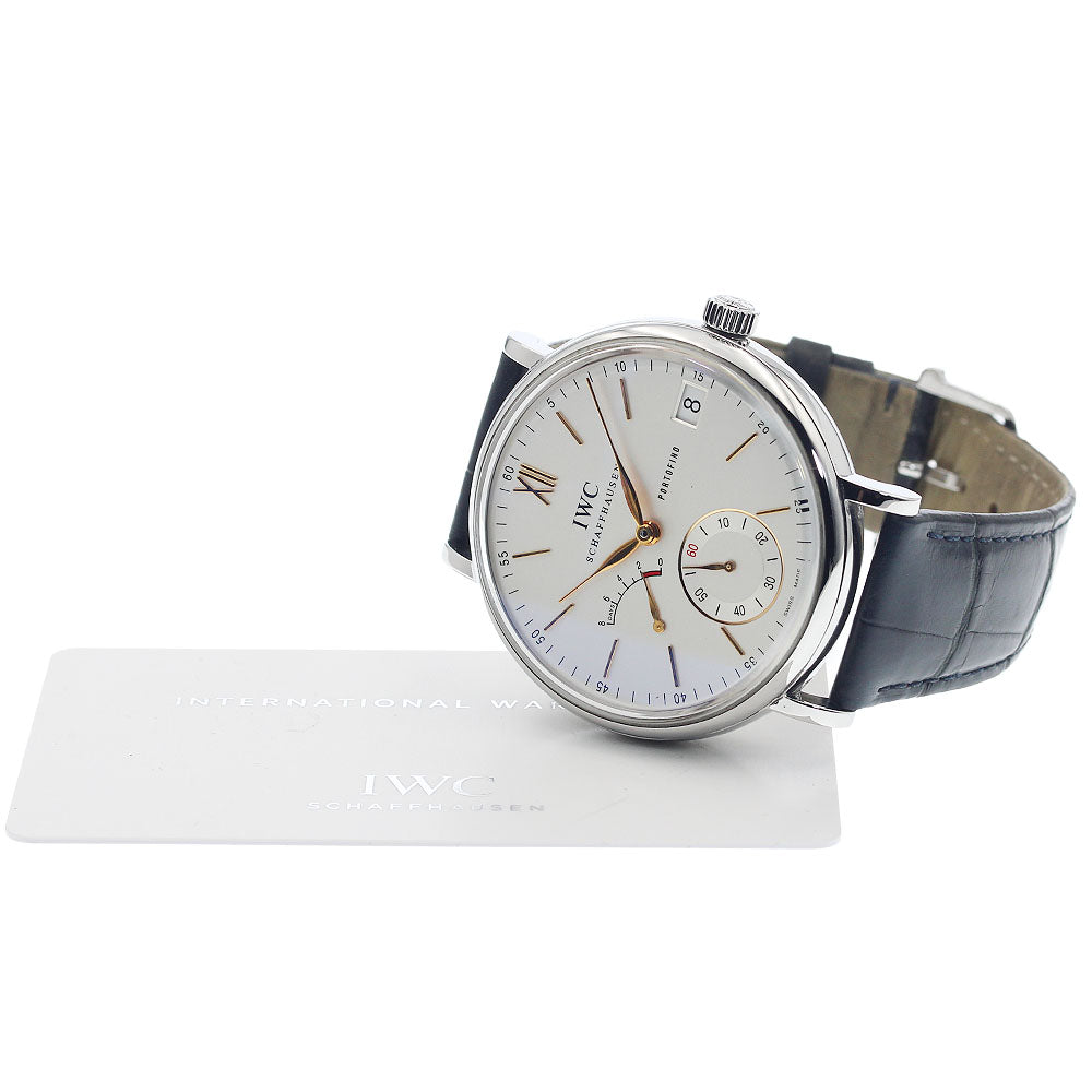 IWC SCHAFFHAUSEN Portofino Handwind 8 Days IW510103 Power reserve date Silver Dial Hand Winding Men's Watch_948222