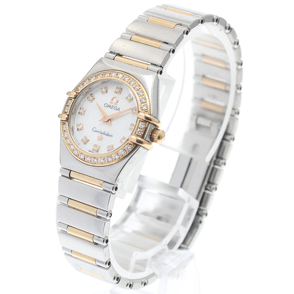 OMEGA Constellation 1360.75 Diamond Bezel 12P Diamond White shell Dial Quartz Ladies Watch_948237