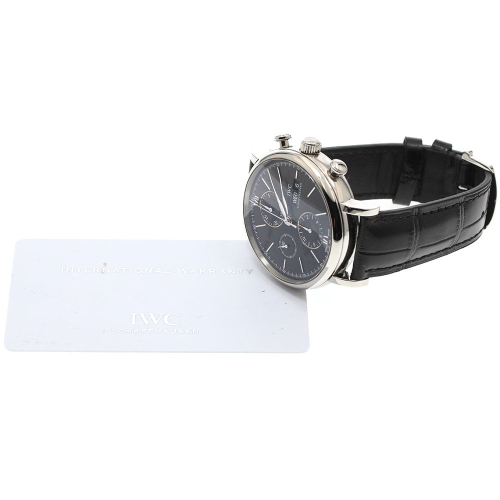 IWC SCHAFFHAUSEN Portofino IW391008 Day-Date Chronograph black Dial Automatic Men's Watch_948242