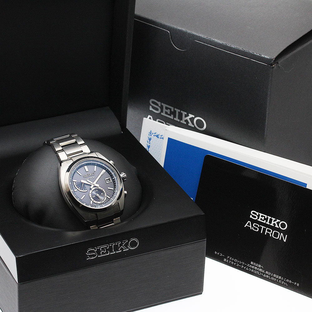 SEIKO Astron SBXY015/8B63-0BA0 black Dial Solar Powered Radio Men's Watch_948267