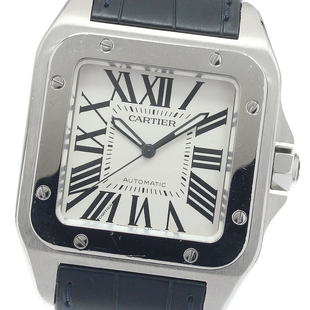 CARTIER Santos 100 LM W20076X8 Silver Dial Automatic Men's Watch_948288