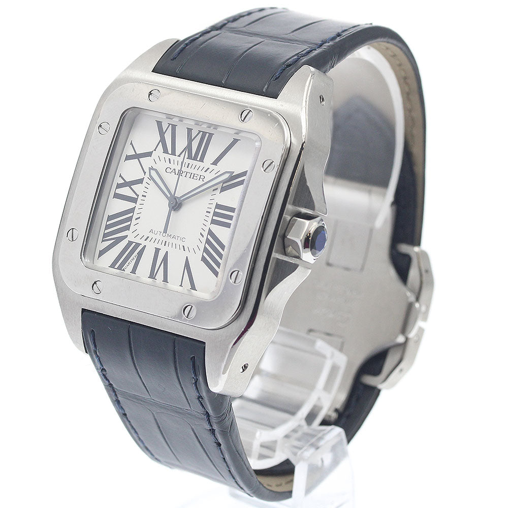 CARTIER Santos 100 LM W20076X8 Silver Dial Automatic Men's Watch_948288