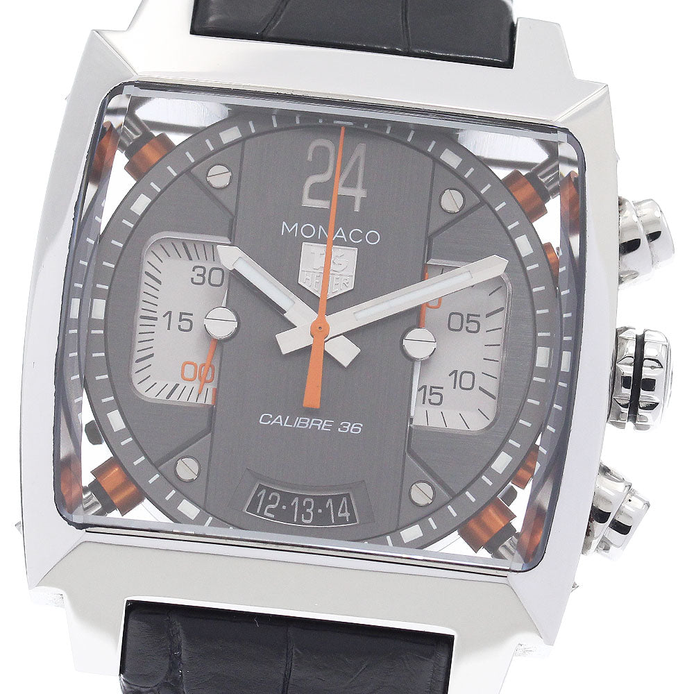 TAG HEUER Monaco 24 Twenty-Four Racing CAL5112 Chronograph caliber 36 gray Dial Automatic Men's Watch_948296