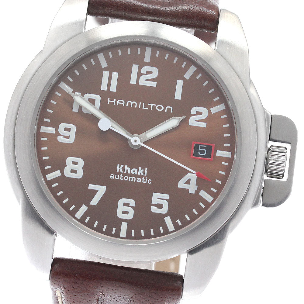 HAMILTON khaki 6311 Date Brown Dial Automatic Men's Watch_948335