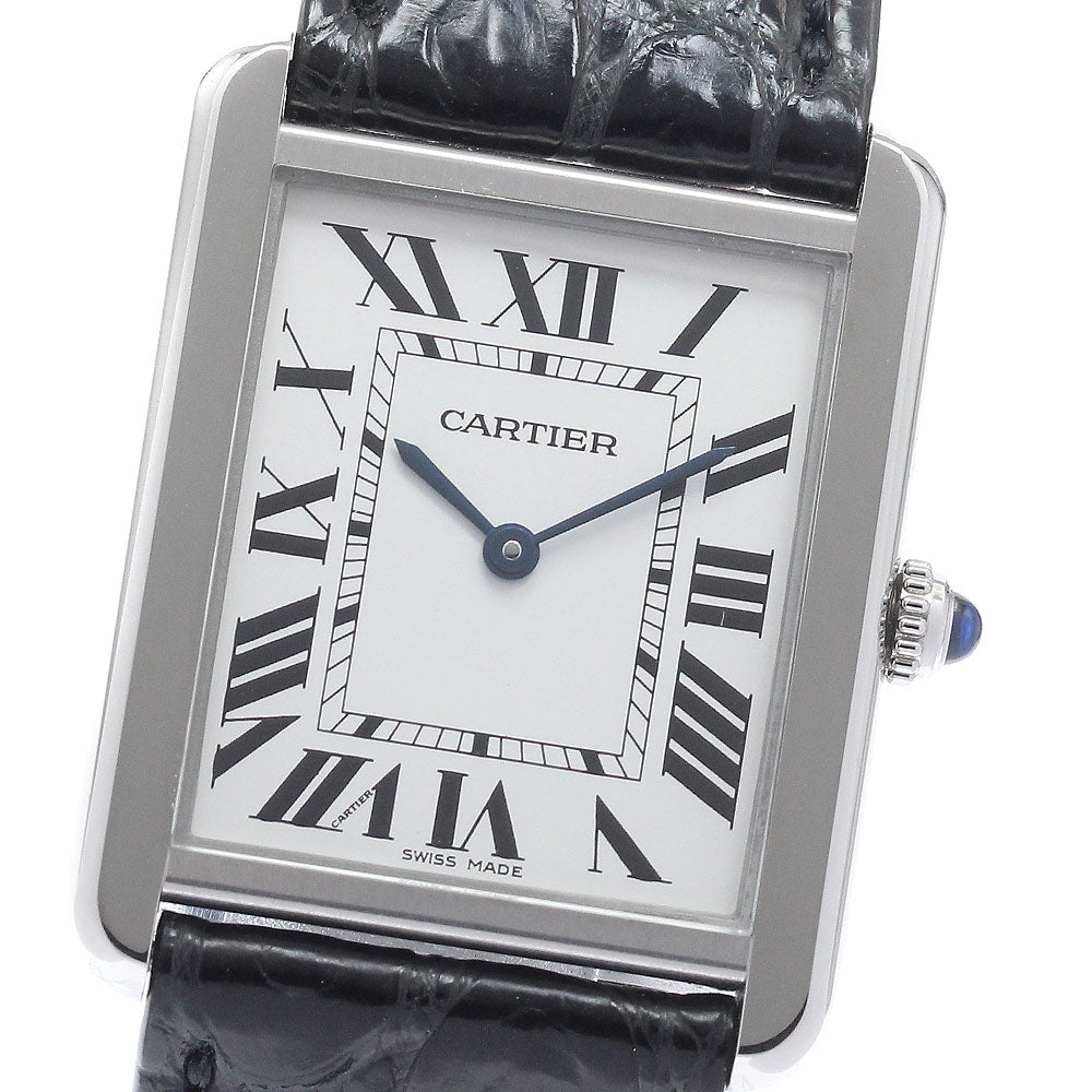 CARTIER Tank solo LM W5200003 Silver Dial Quartz Men's Watch_948336