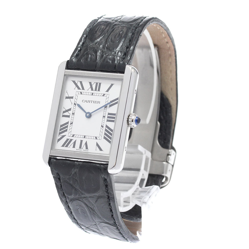 CARTIER Tank solo LM W5200003 Silver Dial Quartz Men's Watch_948336